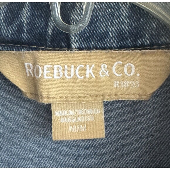 Vtg Sears Womens Roebucks Co Distressed Blue Jean Denim Trucker Jacket Western M - Picture 2 of 15